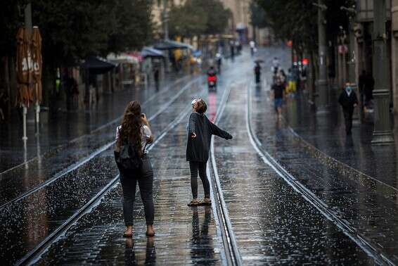 גשם בירושלים // צילום: אורן בן חקון