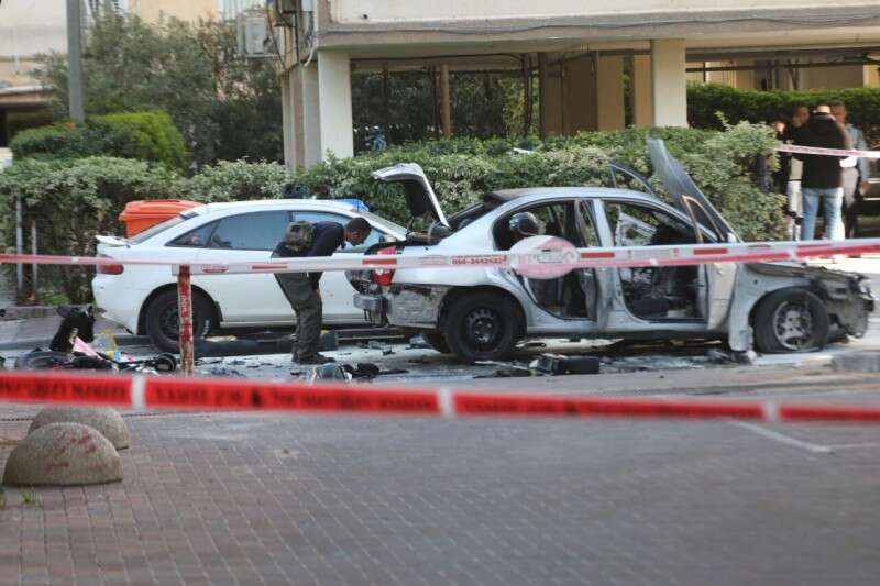 זירת הפיצוץ // צילום: גדעון מרקוביץ'