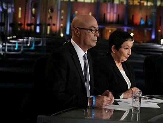 מנו גבע במשדר הבחירות של ערוץ 12, אפריל 2019 // צילום: חדשות 12