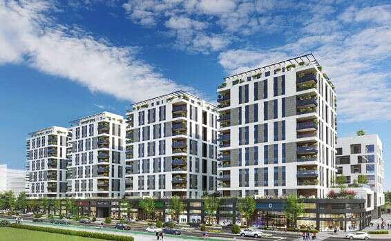 אונו סנטר בצומת סביון. פרויקט מחיר למשתכן של גשם החזקות // הדמיה: סטודיו לומו