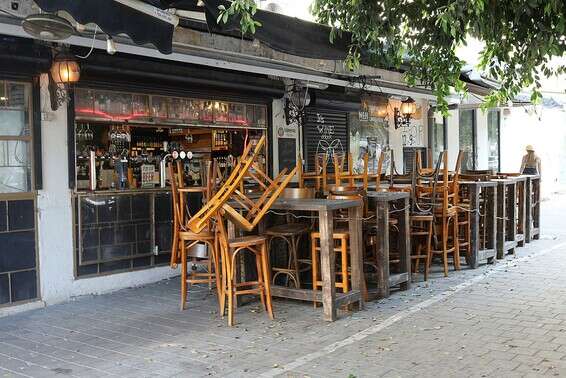 מסעדה שנסגרה בתל אביב, בשבוע שעבר // צילום: קוקו