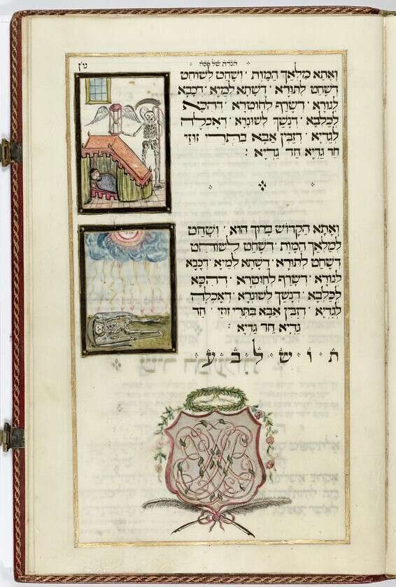 מתוך הגדה של פסח מאמסטרדם, העתיק חיים בן מרדכי בינגר, 1796 // שייך לאוסף ברגינסקי לכתבי יד עבריים, ציריך, שוייץ