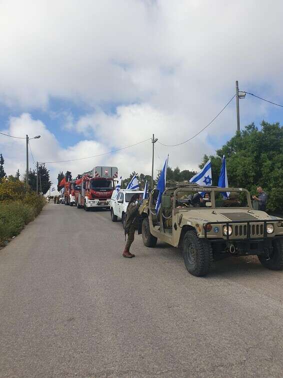 השיירה בגוש עציון // צילום: דובר צה"ל