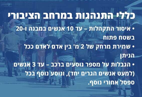 הנחיות הסגר // צילום: יהונתן שאול