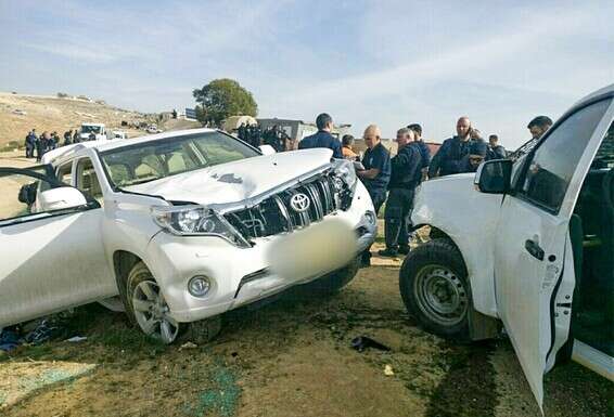 זירת התקרית באום אל־חיראן, ינואר 2017 // צילום: דוברות המשטרה