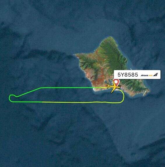 המסלול שעשה המטוס