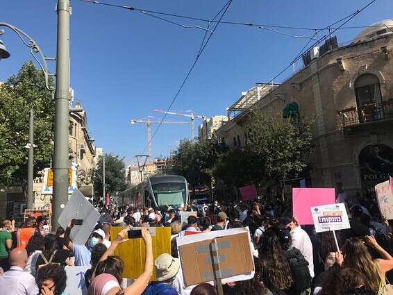 הפגנת העובדות הסוציאליות בי-ם // צילום: איגוד העובדות הסוציאליות