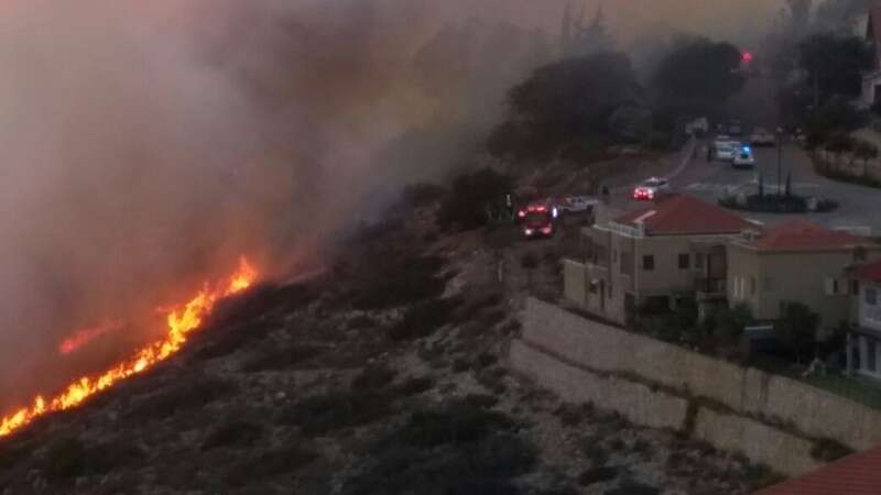 השרפה במשגב // צילום: כבאות הצפון