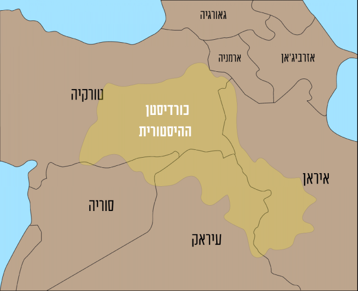 כורדיסטן ההיסטורית // מתוך אתר ה CIA