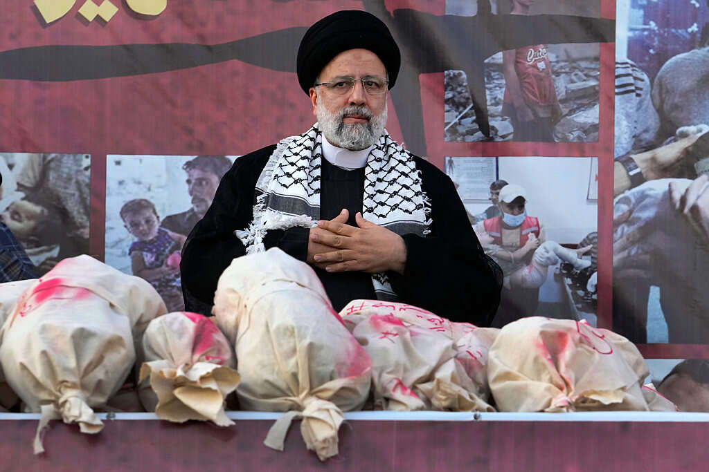 Le président iranien, Ebrahim Raisi, dans une démonstration de soutien au Hamas, sans crédit